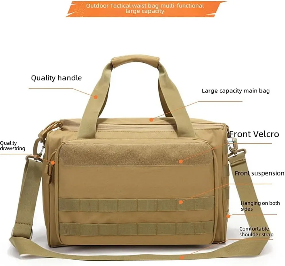 UNISTRENGH Multifunction Tactical Gun Range Bag Deluxe Pistol Shooting Range Duffle Bags