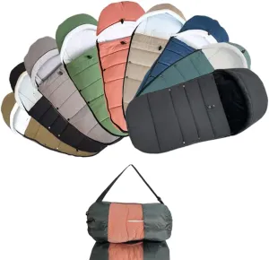 Universal Baby Stroller Warm Footmuff Soft Lining and Splashproof Polyester Peach Skin Fabric Compatible With Babyzen YOYO - Includes Carry Bag - Machine Washable (Grey)