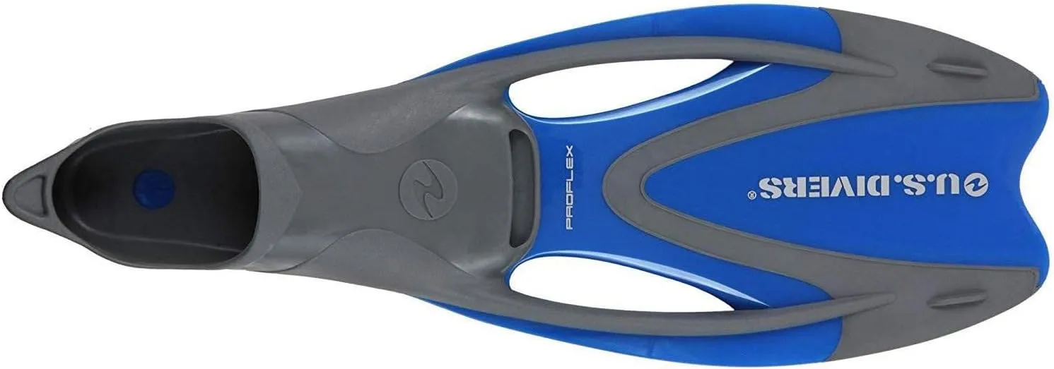 U.S. Divers Adult Cozumel Mask/Seabreeze II Snorkel/Proflex Fins/Gearbag