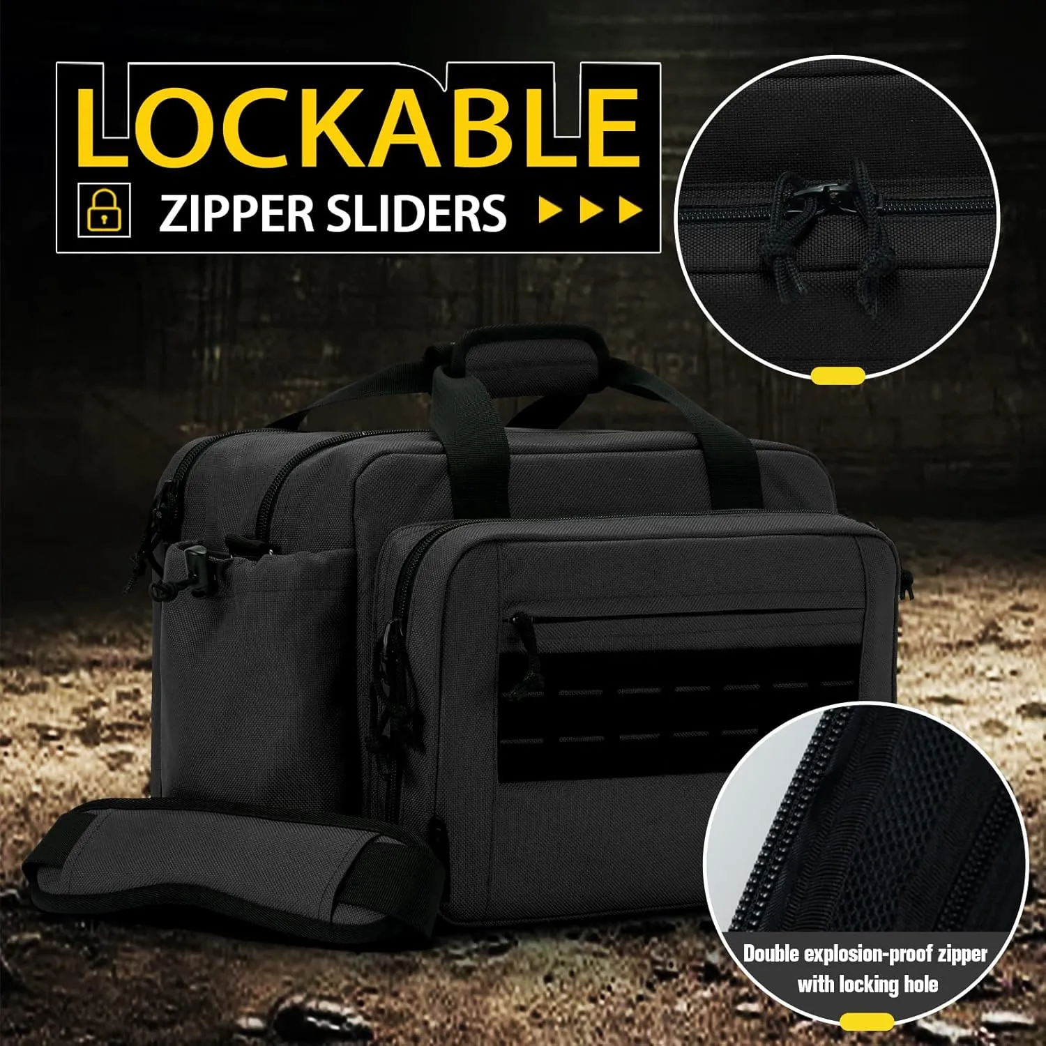 VEAGIA Range Bag,Pistol Case,Gun Range Bags For Handguns And Ammo Pouch 2 Pistols Soft Carrying Shooting Bag