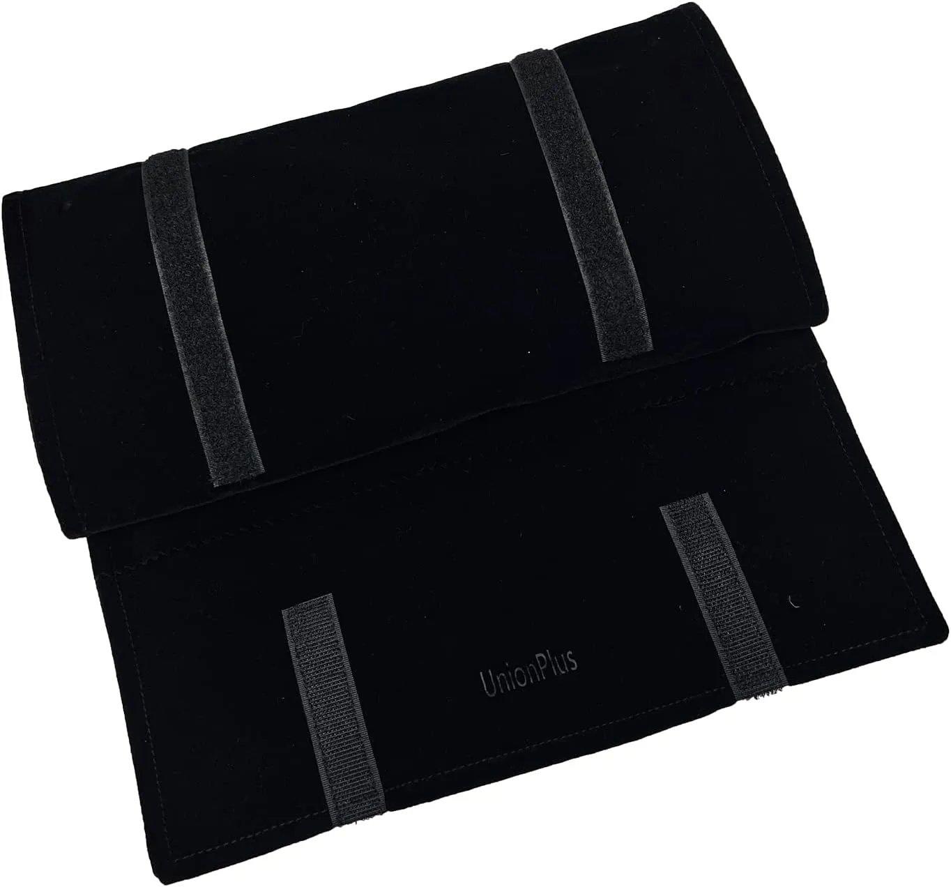 Velvet Travel Jewelry Case Roll Bag for Necklaces Brackets Earrings Rings, Black