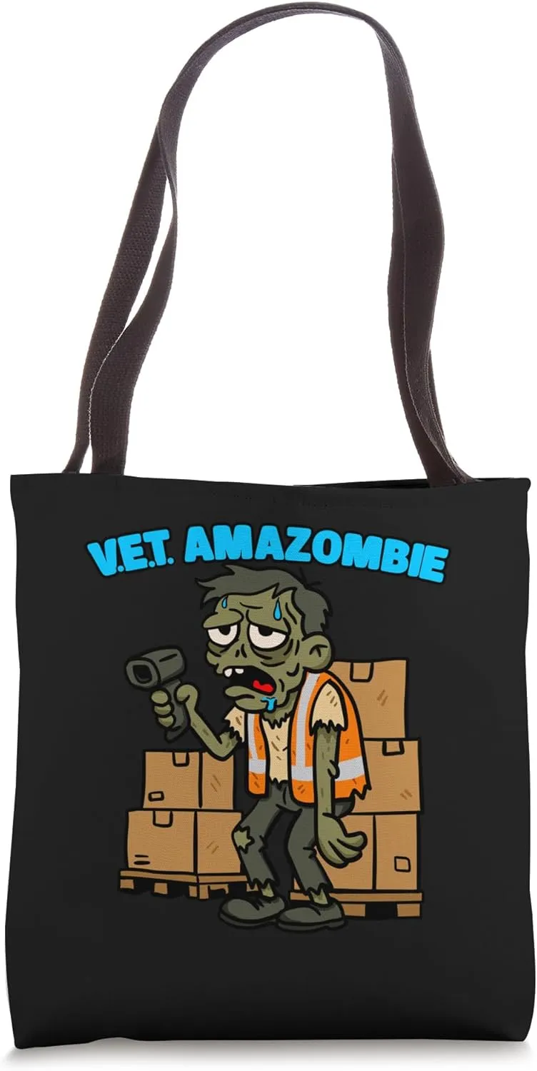 VET Amazombie Associate Sleepy and Tired Overtime Zombie Tote Bag