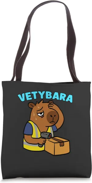 V.E.T. VETybara Overtime Capybara Warehouse Worker Tote Bag