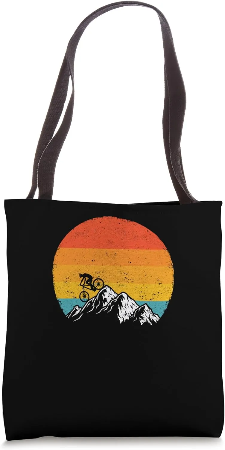 Vintage Mountain Bike Outdoor MTB Downhill Biking Retro Ride Tote Bag