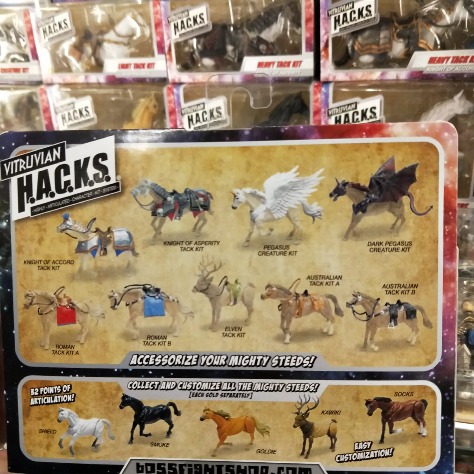 VITRUVIAN H.A.C.K.S. Mighty Steeds Creature Kit - Dark Pegasus