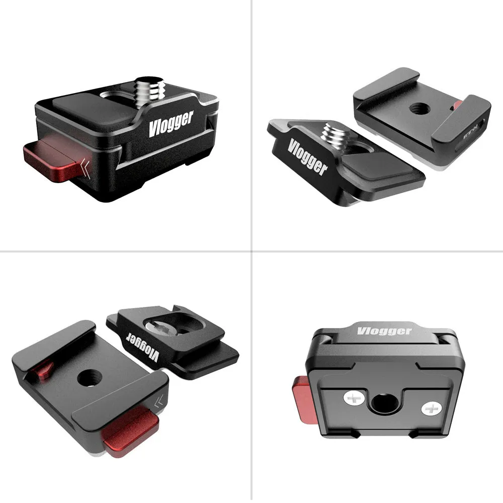 Vlogger Quick Release Adapter W/ Mounting Plate