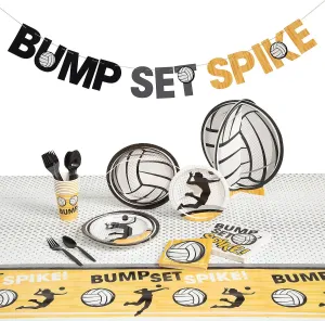 Volleyball Party Deluxe Tableware Kit for 24 Guests