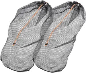 Wakauto 2pcs Capacity Mesh Storage Bags for Camping Hiking Breathable Drawstring Stuff Sacks for Blankets Quilts Versatile Travel Organizer