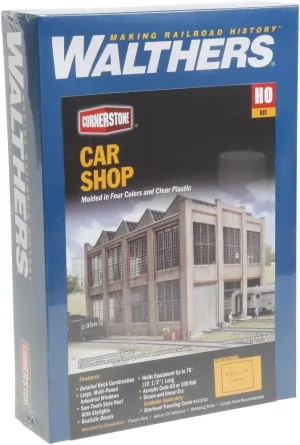 Walthers HO Scale Rail Shops Cornerstone Series® Car Shop Kit 11-5/8 x 8-13/16 x 7-5/8"