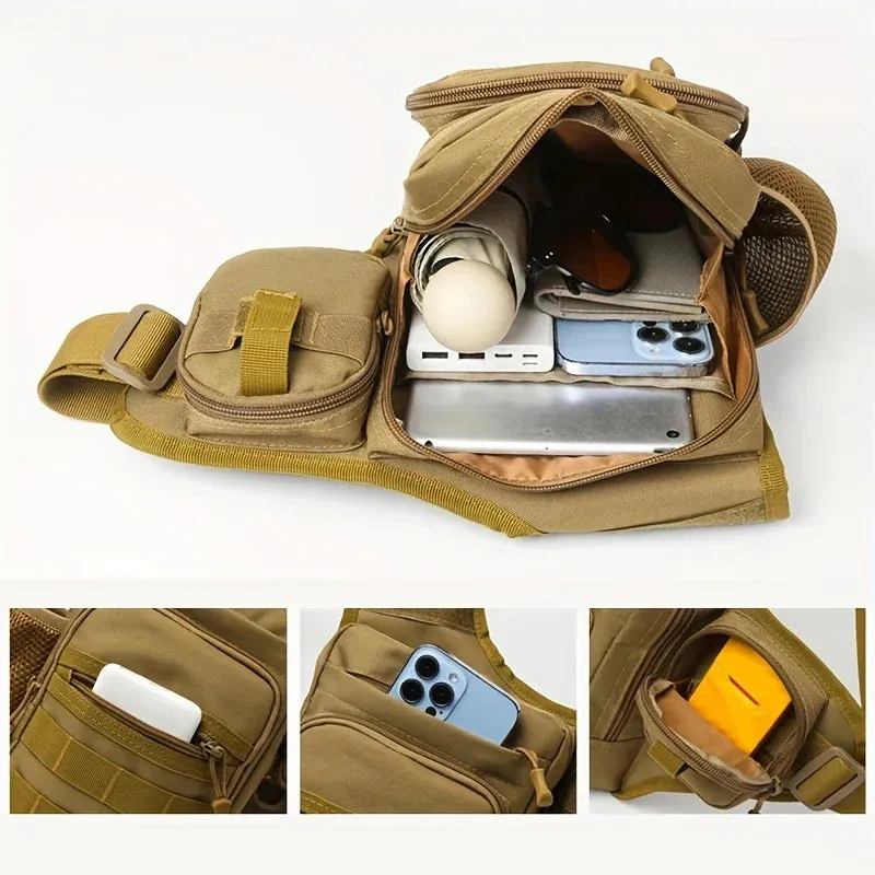 Waterproof Fishing Shoulder Bag - Outdoor Sports Crossbody Backpack