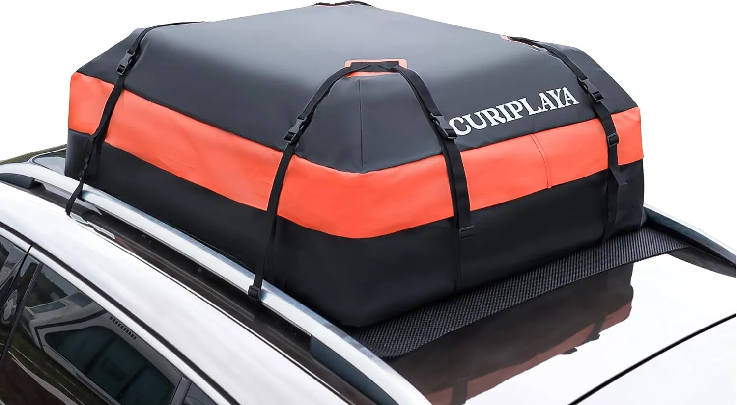 Waterproof Rooftop Cargo Carrier - 15 Cubic Feet Car Top Storage Bag, No Roof Rack Required