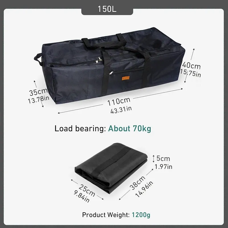 WESTTUNE Camping Tools Storage Bag – Large-Capacity Folding Travel Bag for Outdoor Gear (100L)