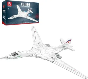 White Swan Fighter Building Block Set 33036, Military Aircraft Model Kit, Display & Collectible Toy for Adults 14 , Aviation Gifts for Fans & STEM Enthusiasts
