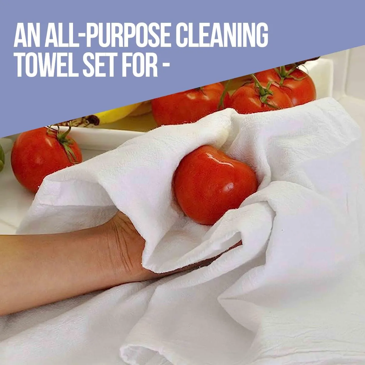 WHITEWRAP Flour Sack Towels| Tea Towel for Crafts| Kitchen Dish Cotton Blank Towel for Embroidery|Baking Bread Proofing Linen Cover| Thick Absorbent Quick Dry| 6 Pack 28"x28" White