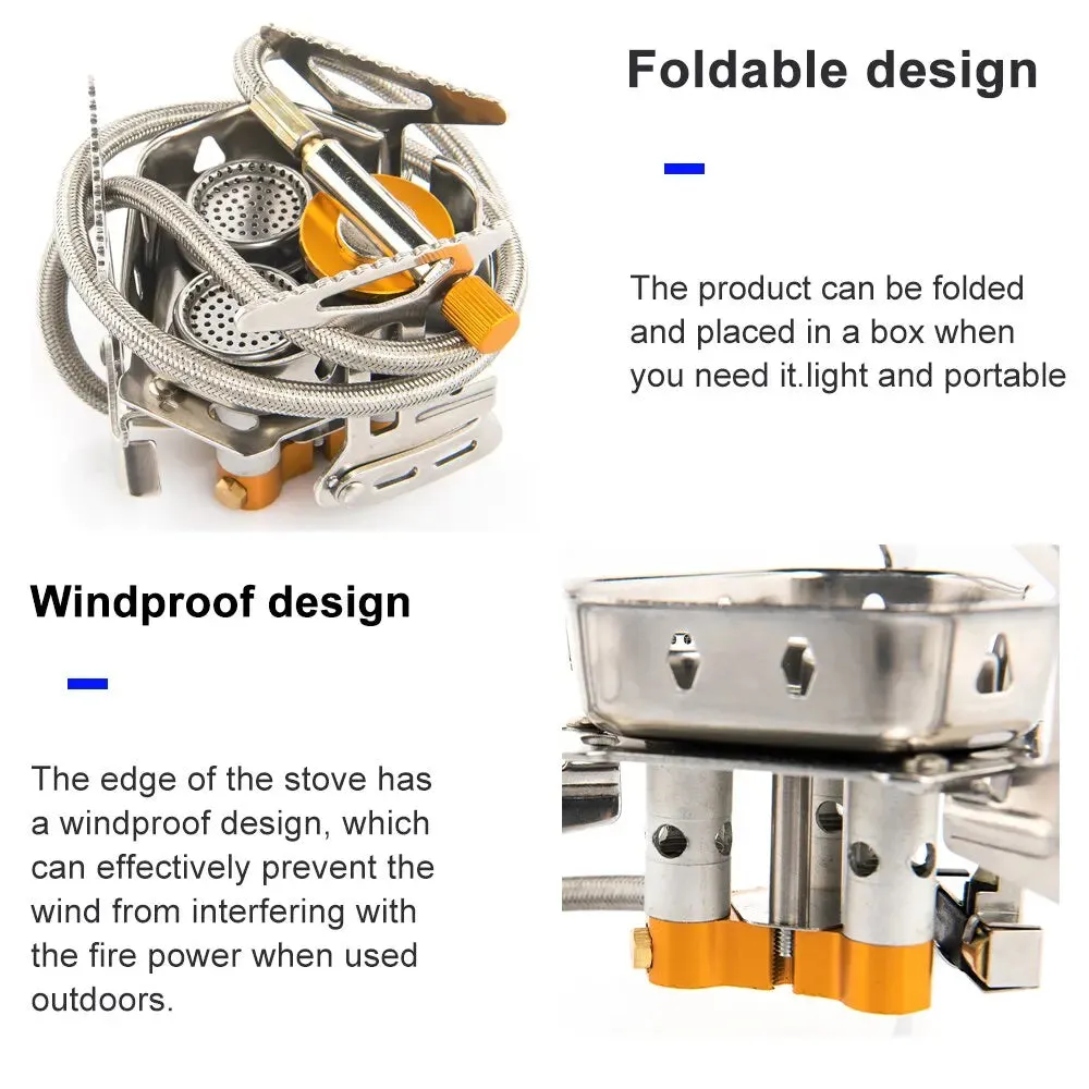 WIDESEA High-Power Camping Gas Stove – Portable Outdoor Burner for Cooking, BBQ, and Hiking