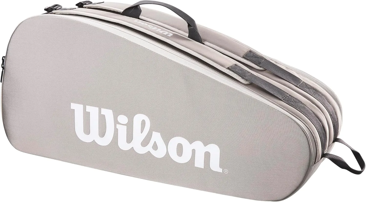 WILSON Tour Tennis Racket Bag - Dark Green and Stone Grey