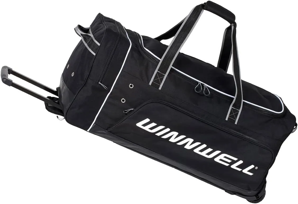 Winnwell Premium Hockey Wheel Bag - Roller Bag With Telescopic Handle - Heavy Duty Oversized Gear Bag For All Your Equipment