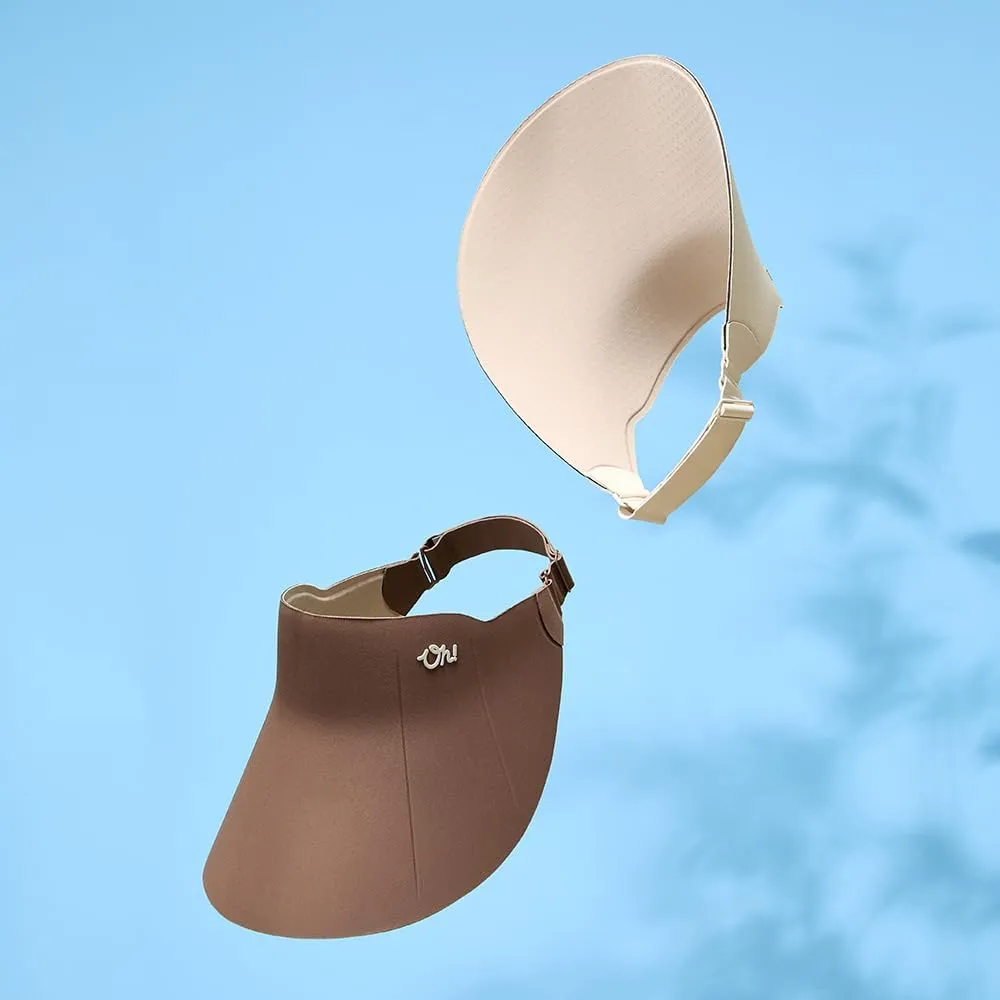 Women Wide Brim Sun Visor Hat Foldable UPF 50  Roll Up Packable Beach Cap Double Sided Wear UPF50 