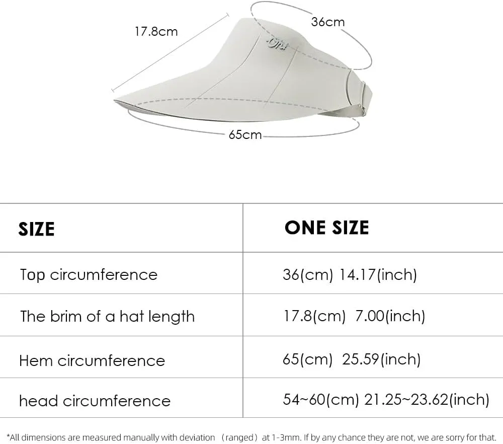Women Wide Brim Sun Visor Hat Foldable UPF 50  Roll Up Packable Beach Cap Double Sided Wear UPF50 