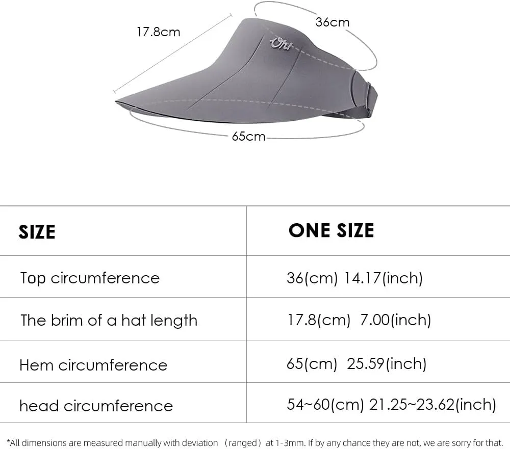 Women Wide Brim Sun Visor Hat Foldable UPF 50  Roll Up Packable Beach Cap Double Sided Wear UPF50 