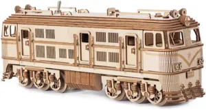 Wooden Train Set Model 3D Wooden Puzzle for Adult 1460PCS DIY Assemble Model Kit (Including Locomotive Track)