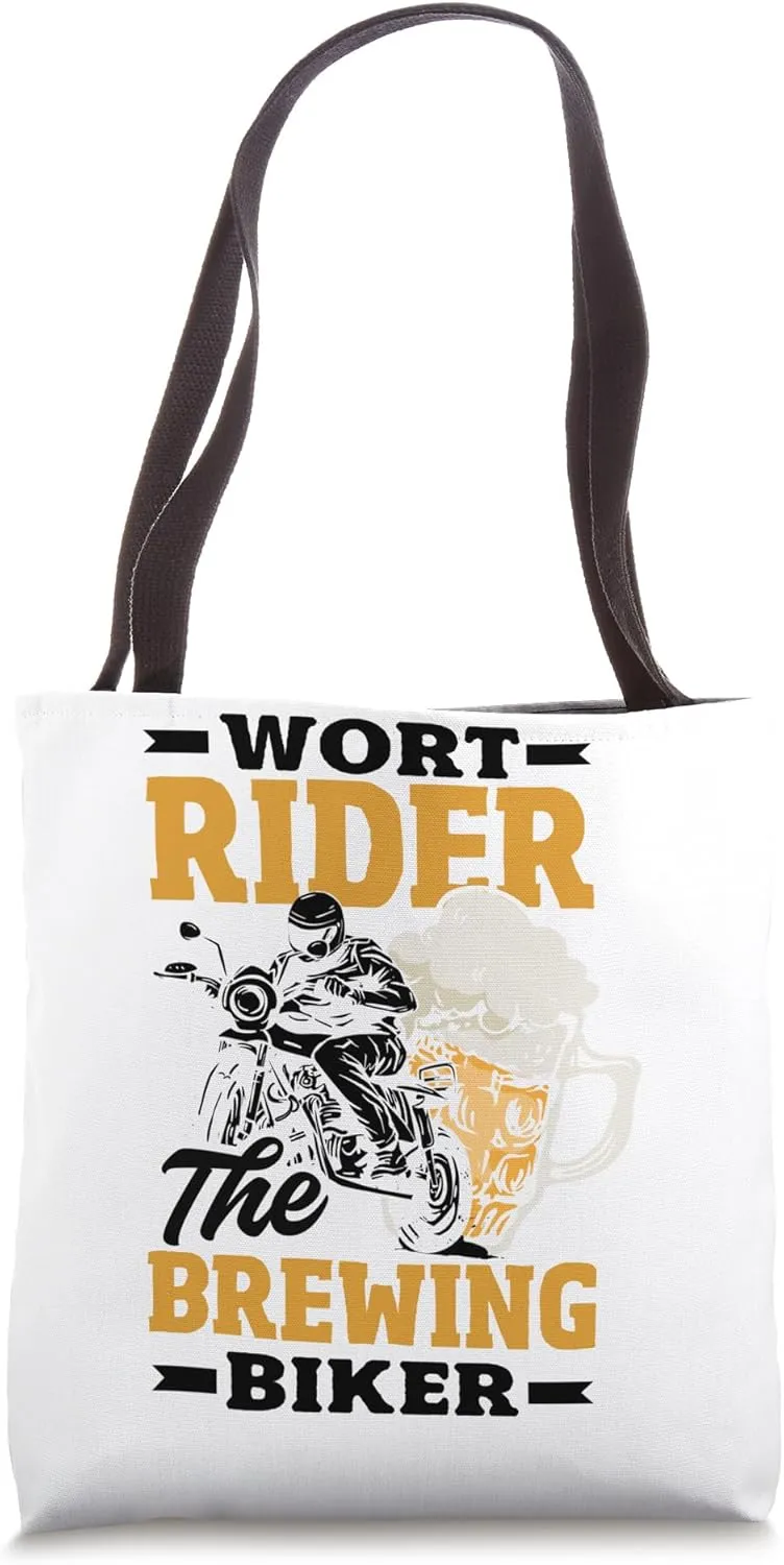 Wort Rider - The Brewing Biker Craft Beer Enthusiast Tote Bag