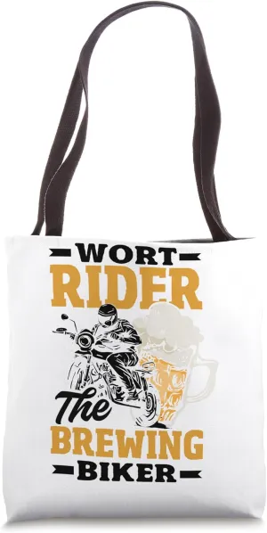 Wort Rider - The Brewing Biker Craft Beer Enthusiast Tote Bag