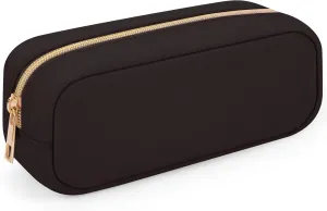 XSUIOY Makeup Bag Travel Bag Pouch for Purse, Cute Preppy Makeup Bag Cosmetic Zipper Pouch Purse Organizer Bag for Women, Waterproof Nylon Coin Pouch Sanitary Napkin Storage Bag for Work(Brown-Small)
