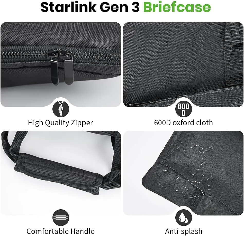 XTAR Starlink Gen 3 Satellite RV Carry Bag,Outdoor Travel Bag, Handbag for Starlink Dish and All Accessories (Black)
