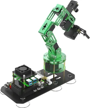 Yahboom Robotics Arm Kit 6DOF with RaspberryPi 5-4GB RAM AI Programmable Electronic DIY Robot Hand Building for Adults ROS Open Source with Gripper(DOFBOT-Pi5-4GB)