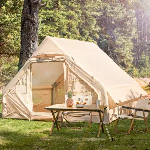 YOLENY Classic Inflatable Camping Tent for 6-12 Person, 4 Season Blow Up Tent with Mesh Windows & Pumps