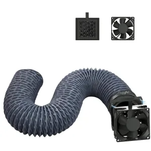 YOOPAI Fan Fume Extraction Kit for 3D Printer Enclosure, Innovative Magnetic Design, Magnetic Exhaust Pipe with Exhaust Fan, Efficient Ventilation, Exhaust Odors Smoke and Dust