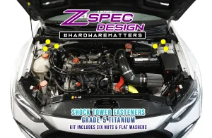 ZSPEC Shock Towers Dress Up Bolts® Fastener Kit for '17  Hyundai Elantra, Titanium