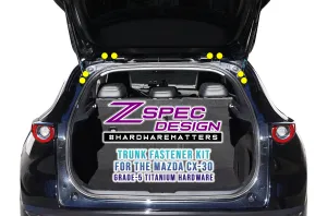ZSPEC Trunk-Area Fastener Kit for the '20-24 Mazda CX-30, Titanium