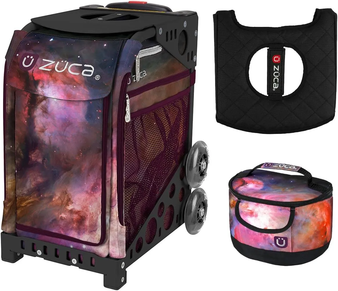 Zuca Galaxy Sport Insert Bag with Black NFW Frame with Gift Lunchbox with Seat Cushion